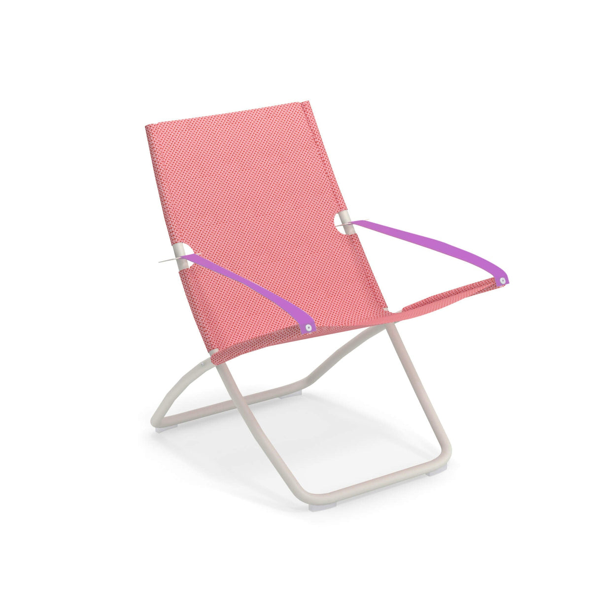Snooze loungestoel + foot stool - Raspberry