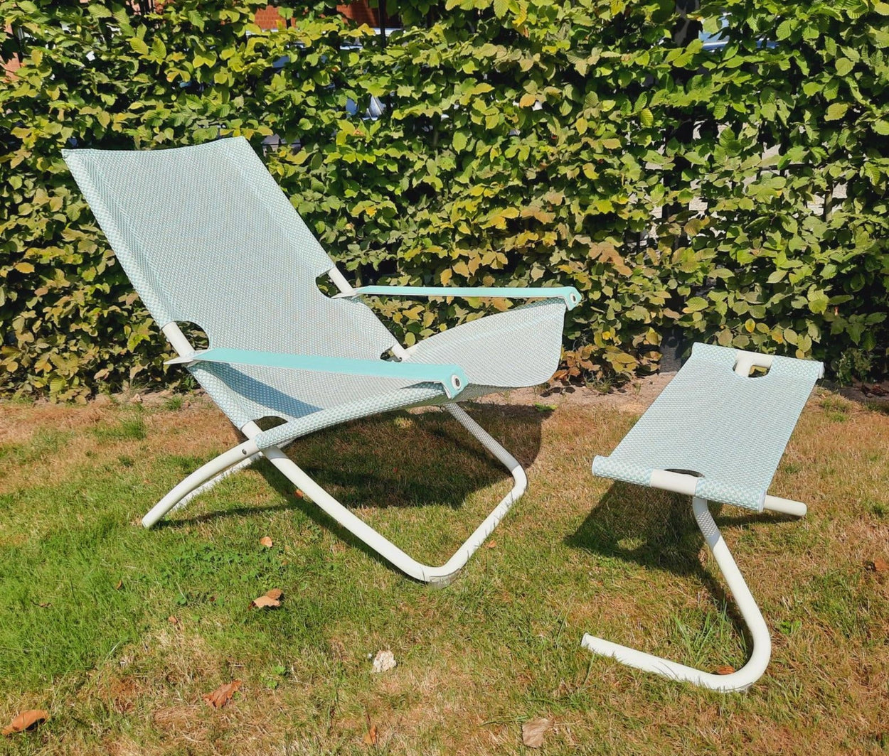Snooze loungestoel met foot stool - Mint