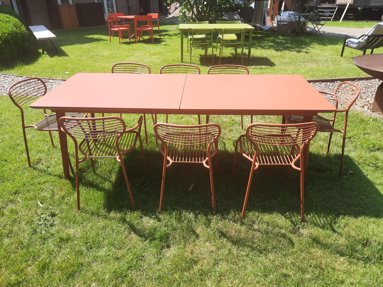 Set Plus4 tafel 220x90 verlengbaar+110, Apero chair x4 en Apero armchair x6
