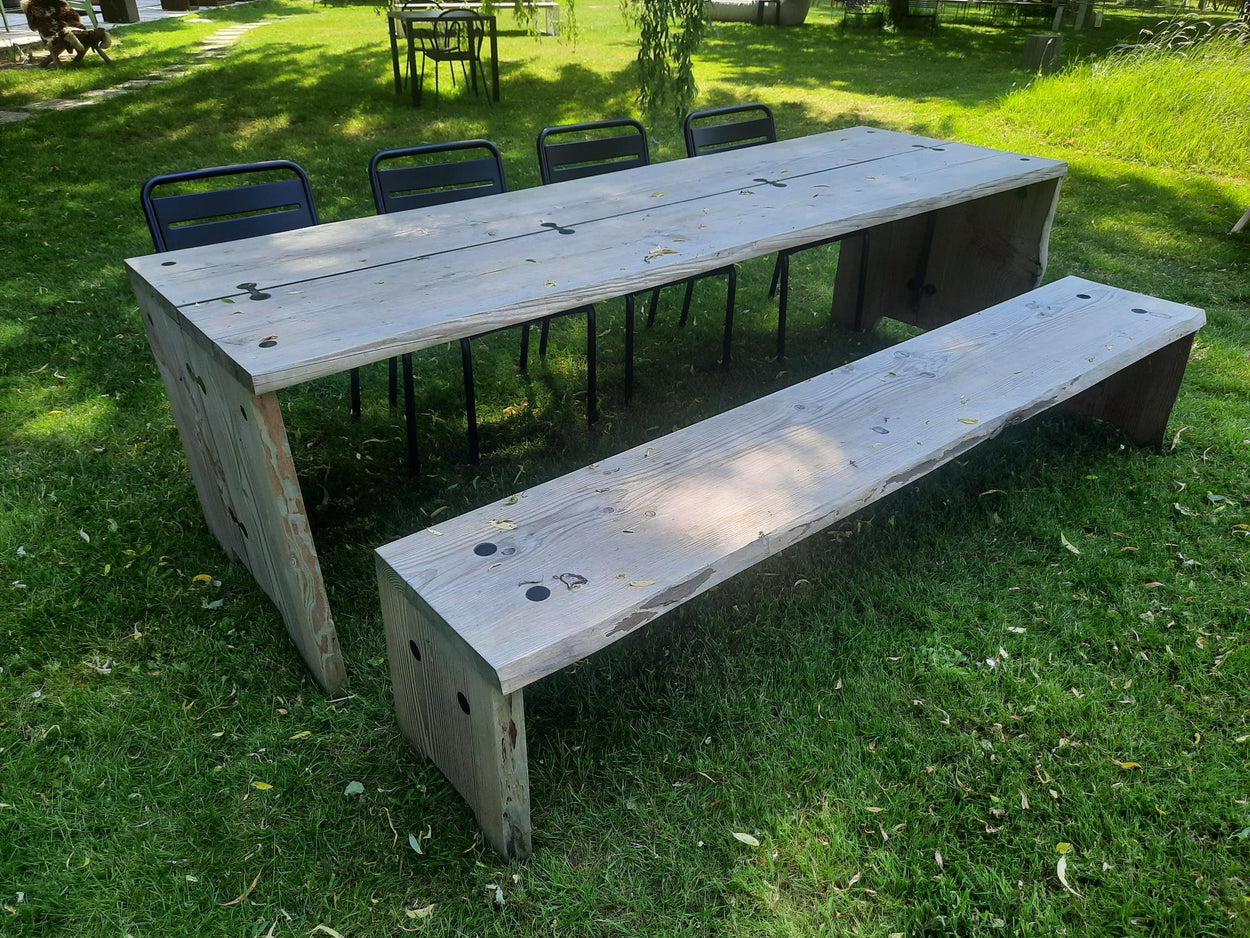 Set Forestry Table + Forestry Bench + Star Armchair 4x