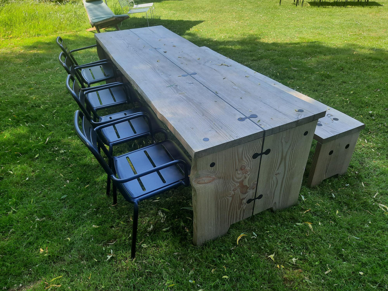 Set Forestry Table + Forestry Bench + Star Armchair 4x