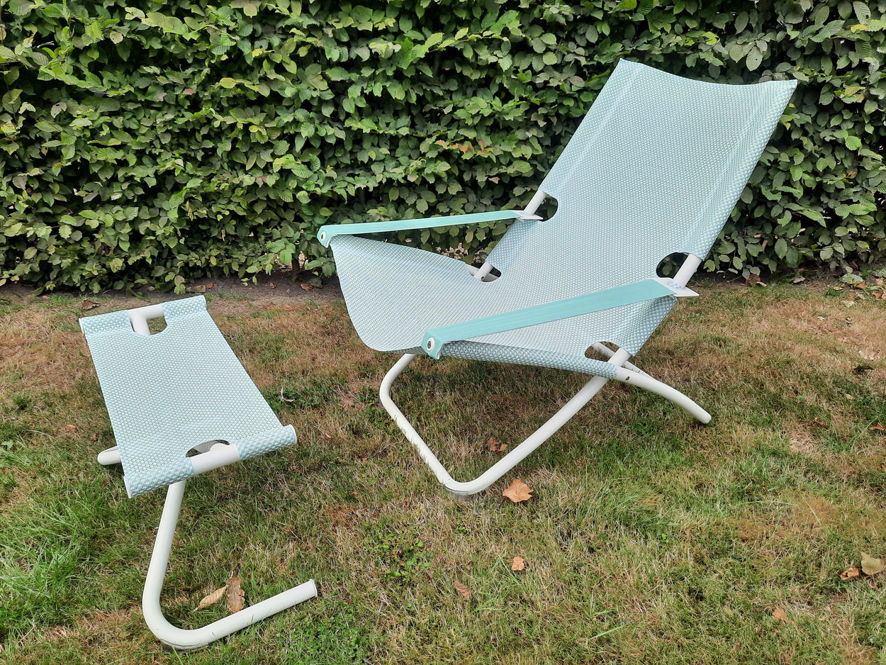 Snooze loungestoel met foot stool - Mint