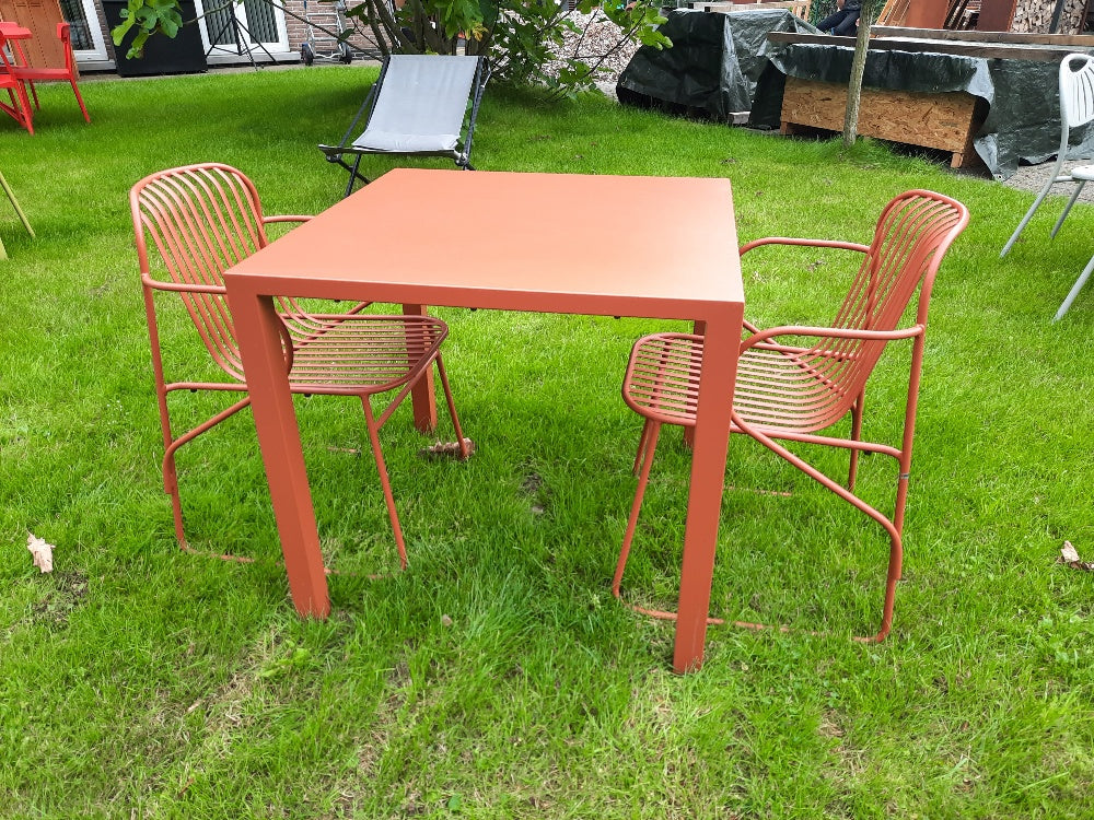 Set Nova tafel 80x80 / Riviera Armchair x2