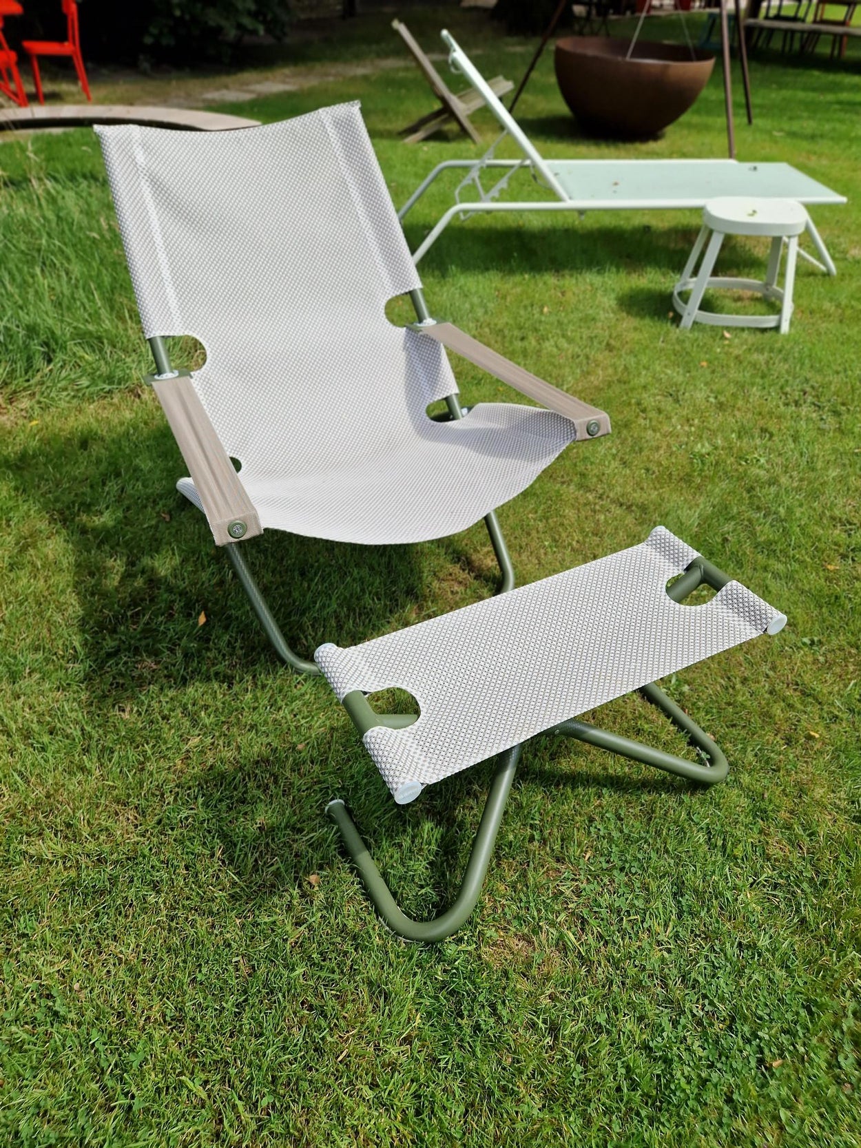 Set Snooze loungestoel + footstool - Military Green