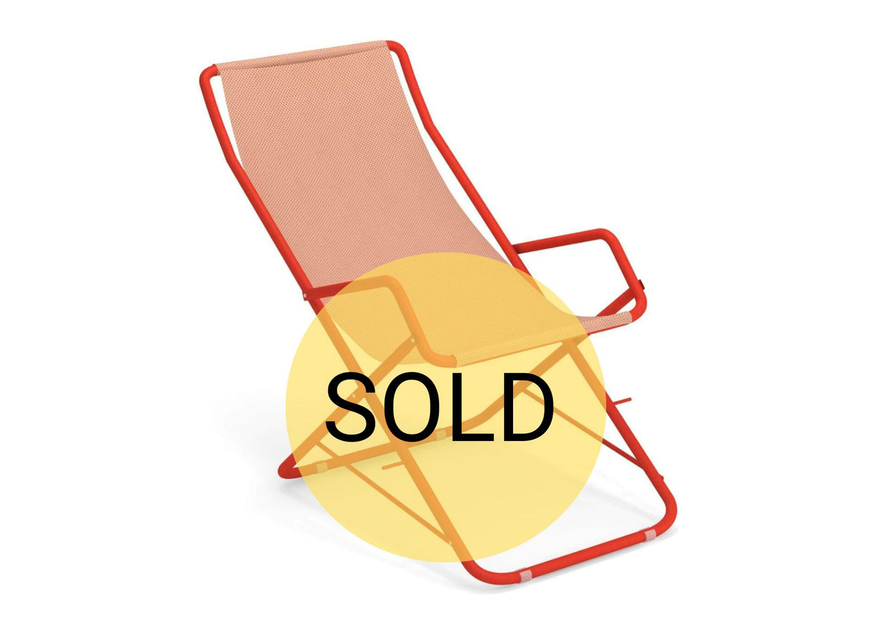 Bahama Deck chair - Rood/geel