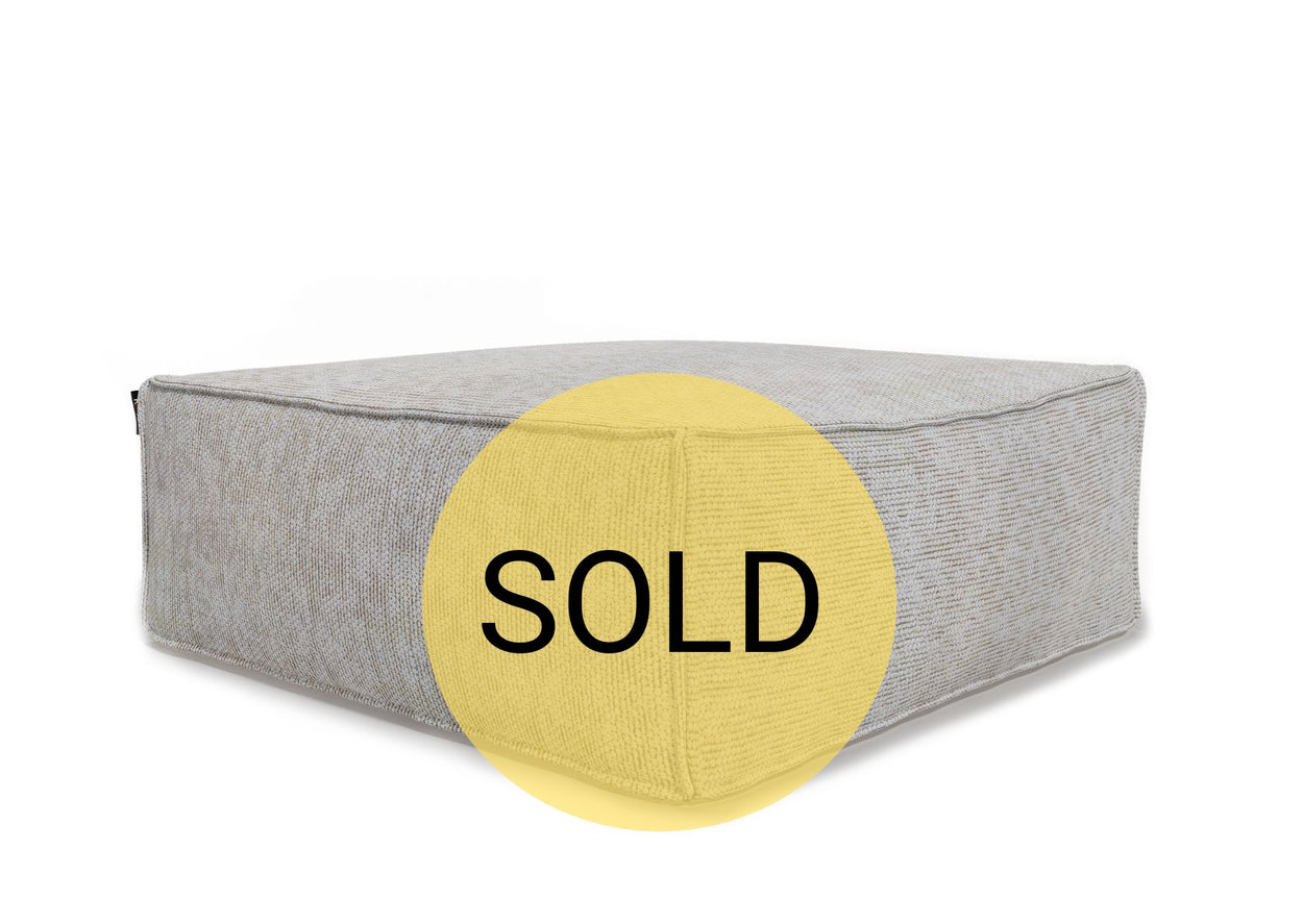 Silky Square poef, Beige out/indoor
