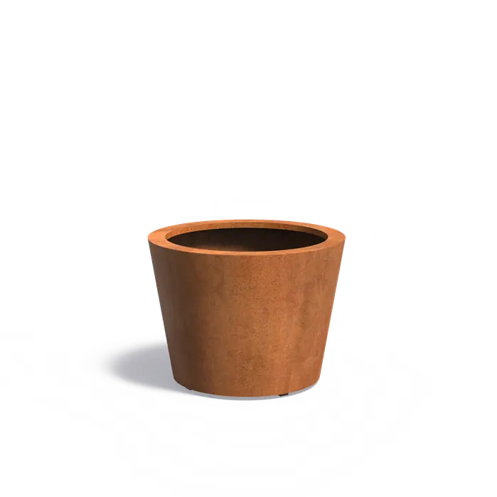 Buitenpot Conic Standaard - Cortenstaal