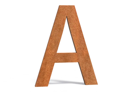 Huisnummers en letters brievenbussen - Cortenstaal