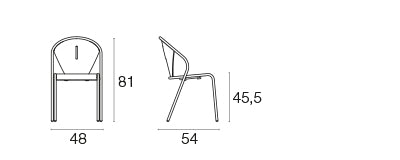 Code chair / 2 stuks