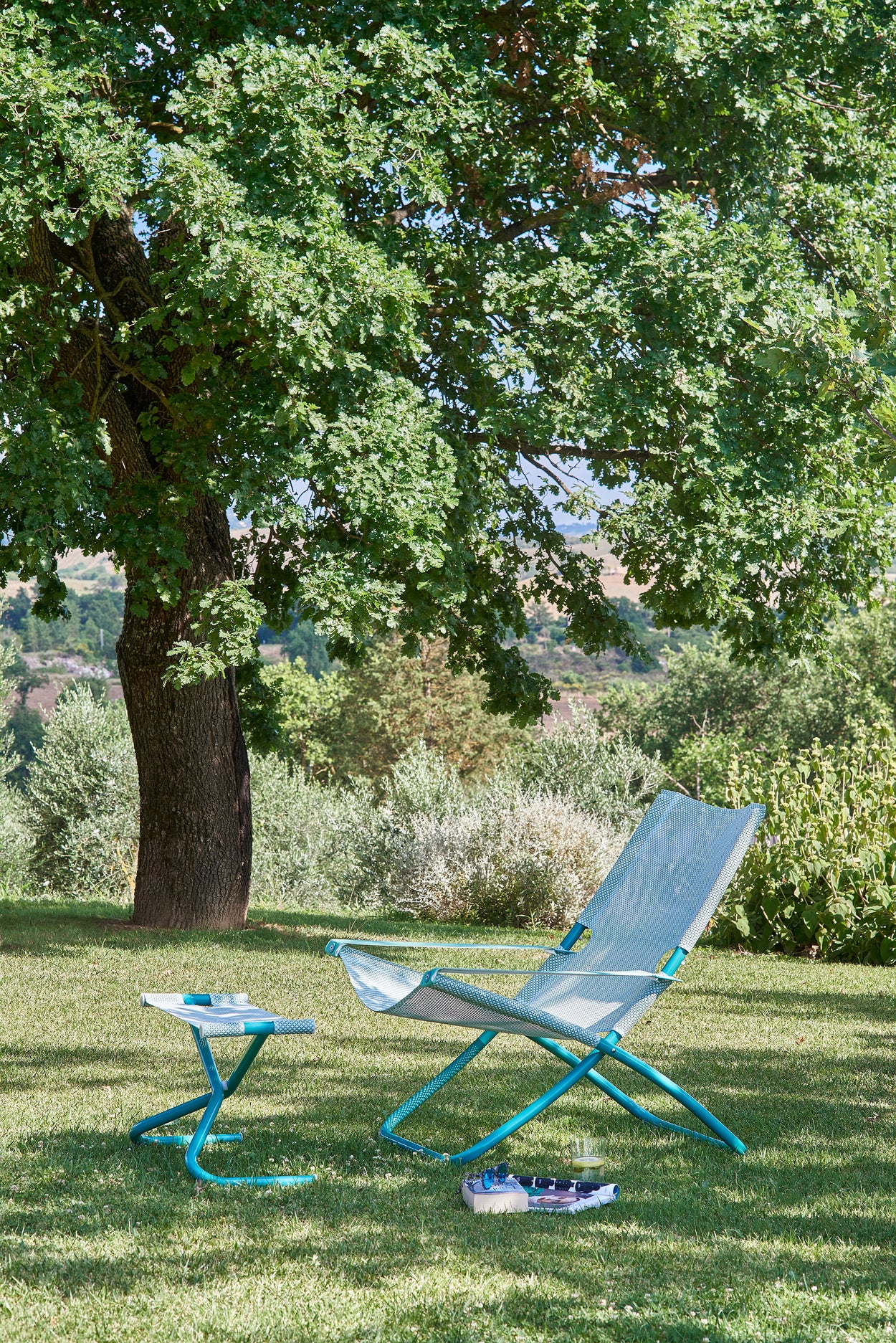Set Snooze loungestoel + footstool - Ocean Green
