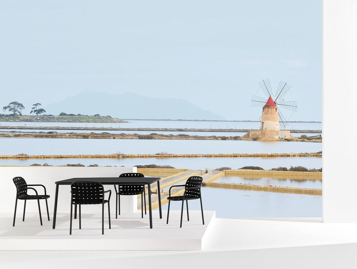 Yard tafel 160x97,5 cm - aluminium - Black