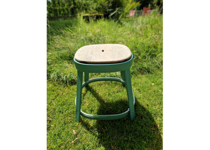 Thor stool/table met teak top - Ocean green
