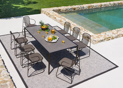 Terramare table - Stoneware top - Aluminium