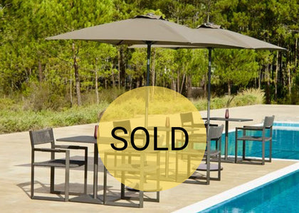 Malibu 200 x 250 cm - Antracite / Light Grey + cover + parasolvoet