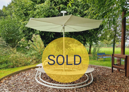 The Circle Set - Lichtgrijs + Infina parasol - Munt