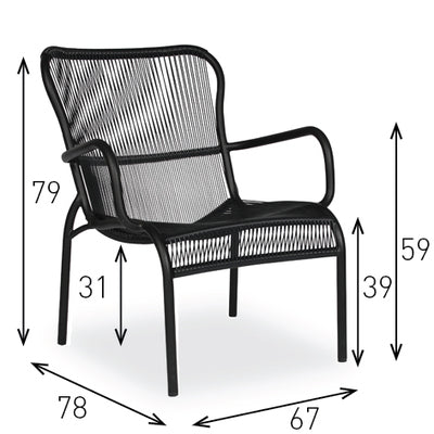 Set Loop lounge Chair / Loop footrest / Loop side table Black