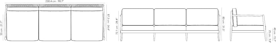 Noa - Sofa 3S