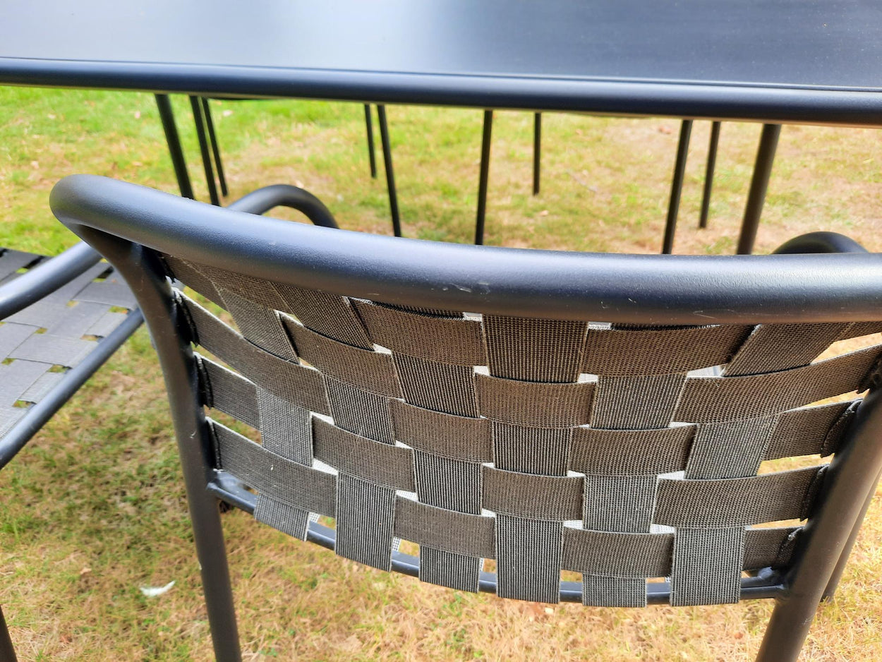 Set Yard tafel 160x97,5 cm, Yard armchair x4 aluminium
