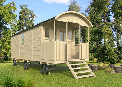 Pipowagen KATHLEEN 720cm incl. veranda bouwpakket
