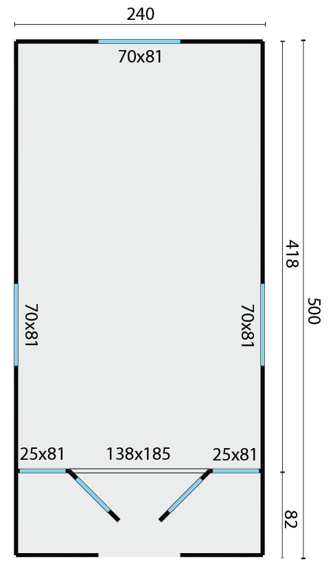 Pipowagen KATHY 508cm incl. veranda bouwpakket