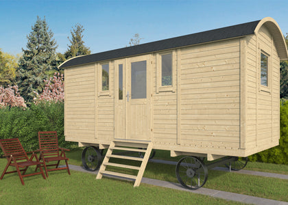 Pipowagen PATRICIA 480cm met 1,5 deur bouwpakket