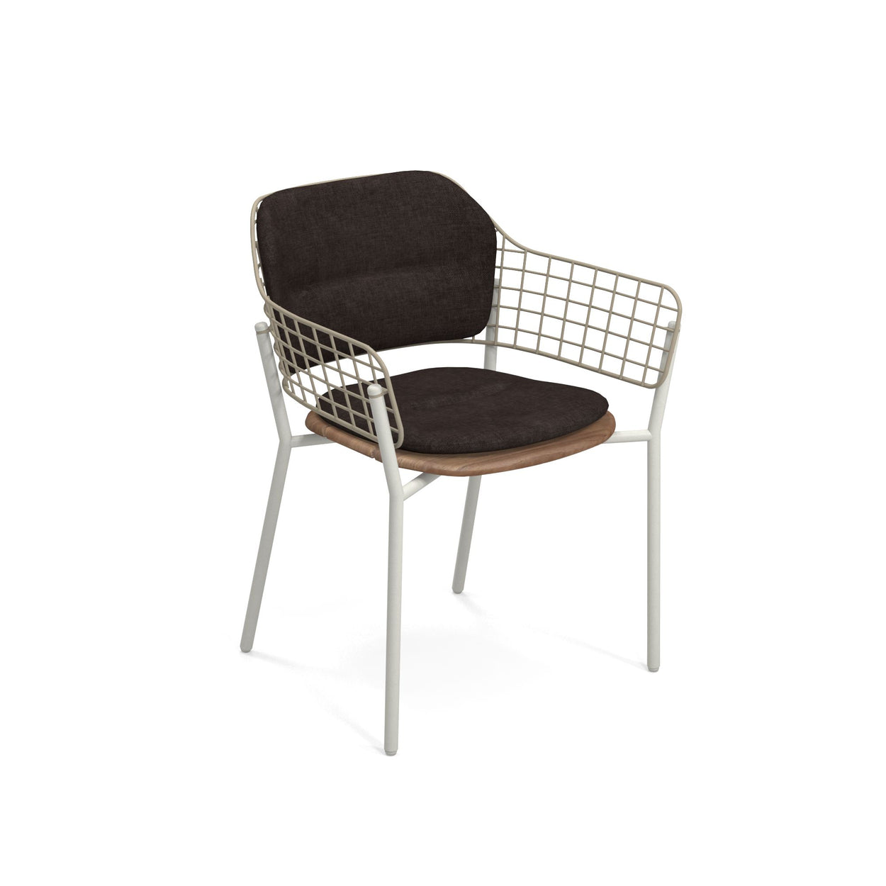 Lyze armchair Aluminium + Teak / 2 stuks