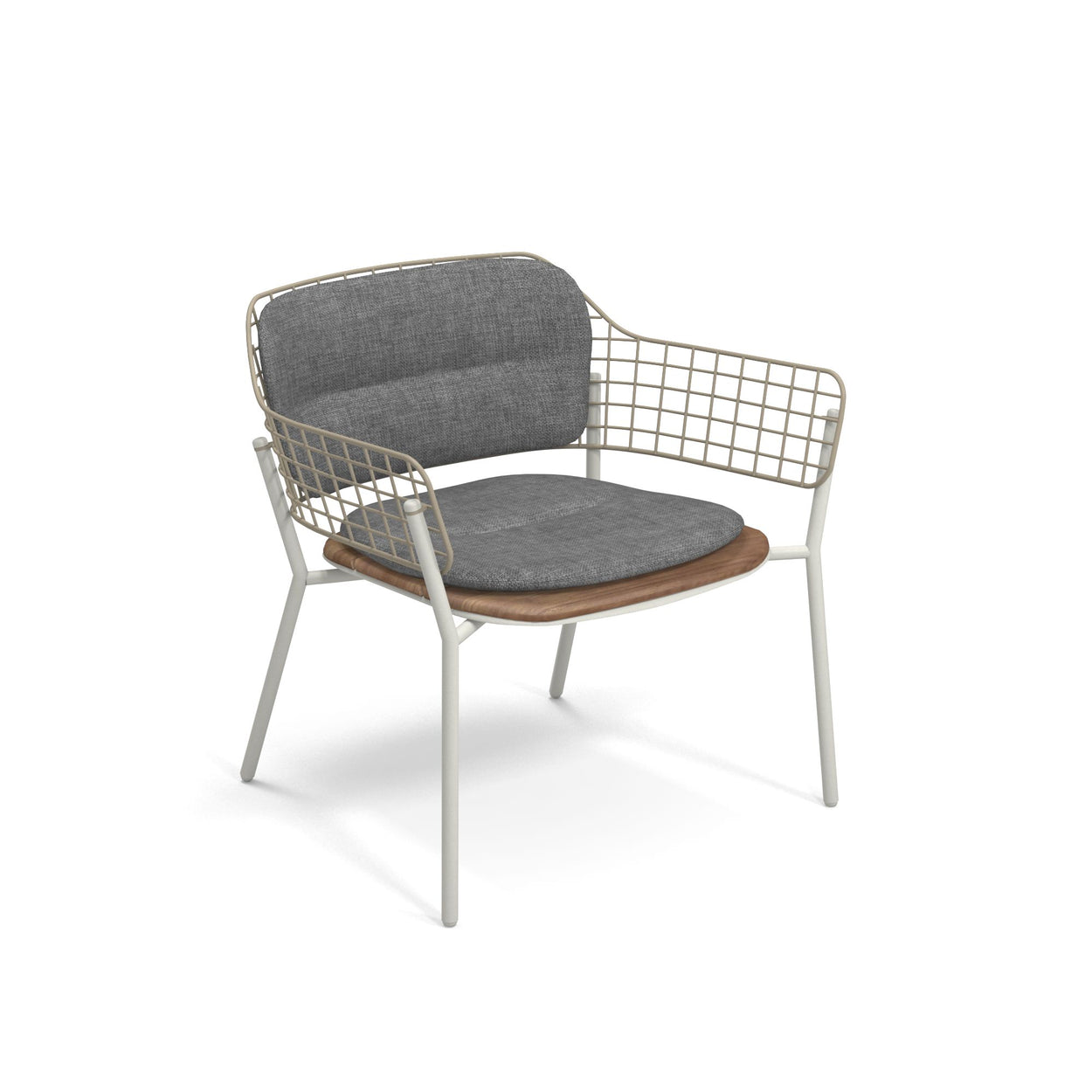 Lyze Lounge chair Aluminium + Teak / 2 stuks