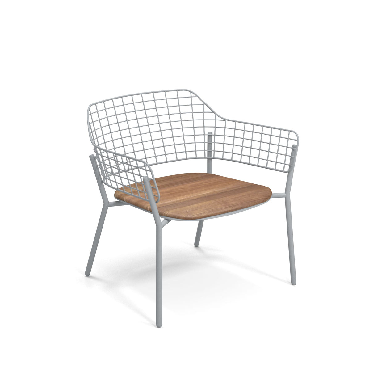 Lyze Lounge chair Aluminium + Teak / 2 stuks