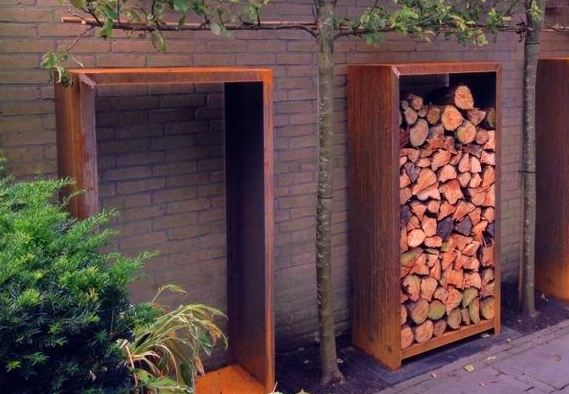 Logg Houtopslag hoog - Corten