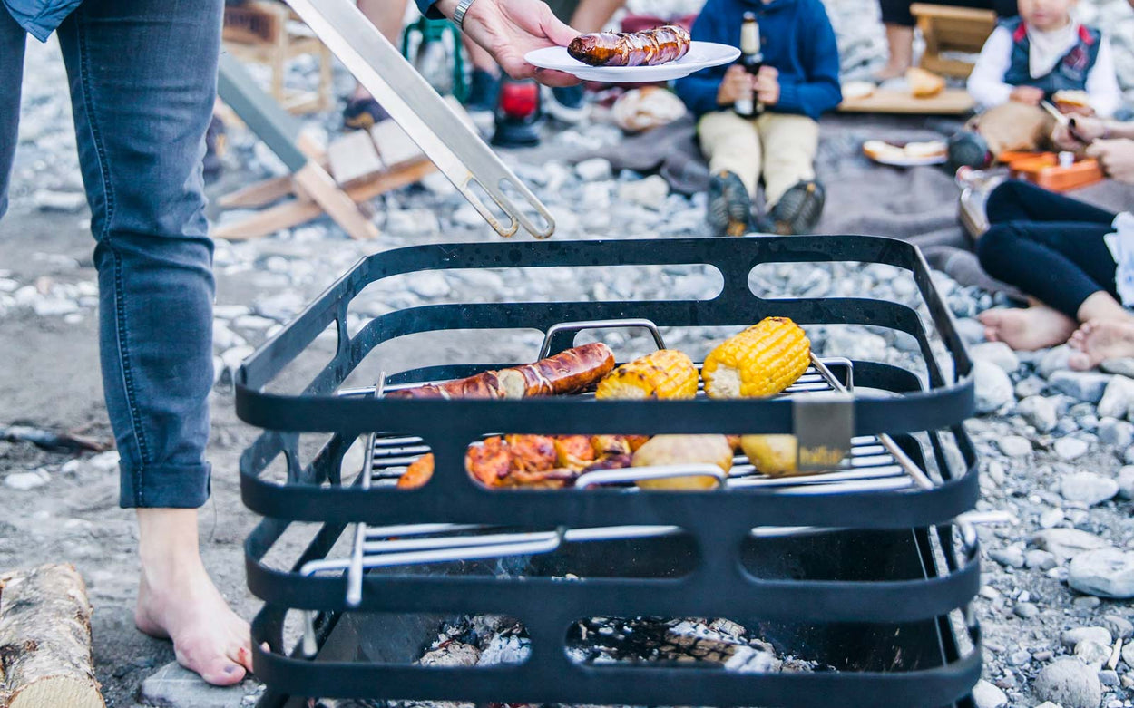 Cube Fire Basket Cortenstaal