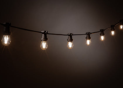 Lichtsnoer zwart excl. lampen - 3 sizes