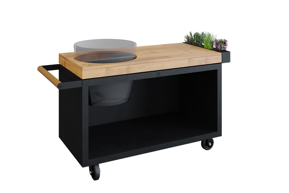 Kamado Table 135 PRO - Corten/Black