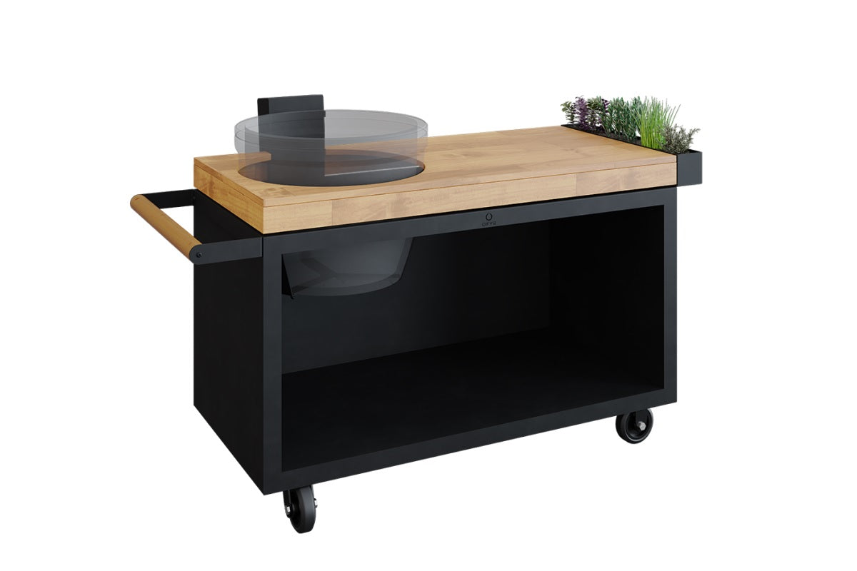 Kamado Table 135 PRO - Corten/Black