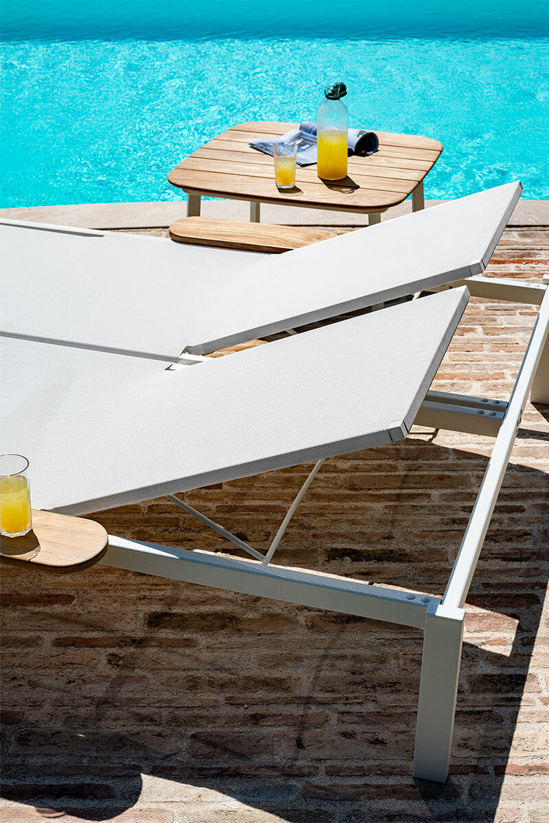 Shine Daybed Aluminium met verborgen wieltjes