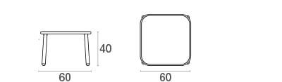 Yard Coffee table, Aluminium