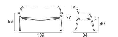 Yard Sofa, Aluminium