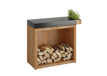 Heritage Butcher Block Storage 90 - Corten