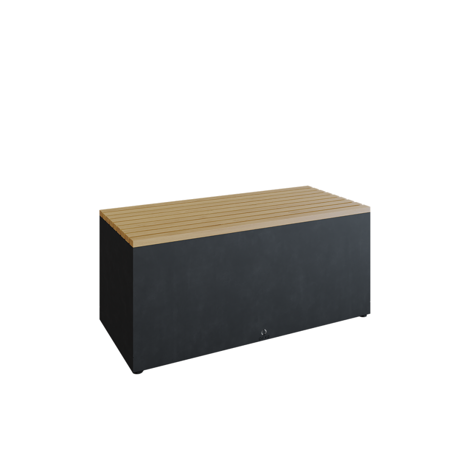 Garden Bench - Corten/Black