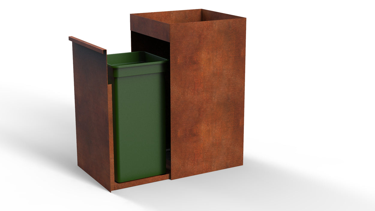 Afvalbak 70L enkel - 3 kleuren