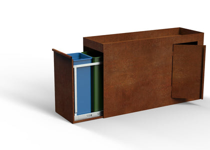 Afvalbak 70L dubbel - Extra lang met opbergruimte - 3 kleuren