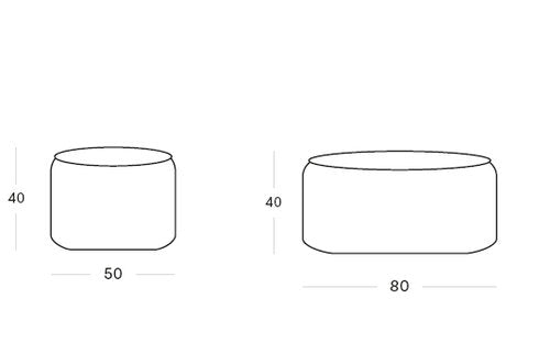 Olaf pouf - 2 sizes - 24 kleuren