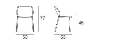 Set Terramare tafel 203x103 + Darwin armchair 4x + Darwin chair 4x