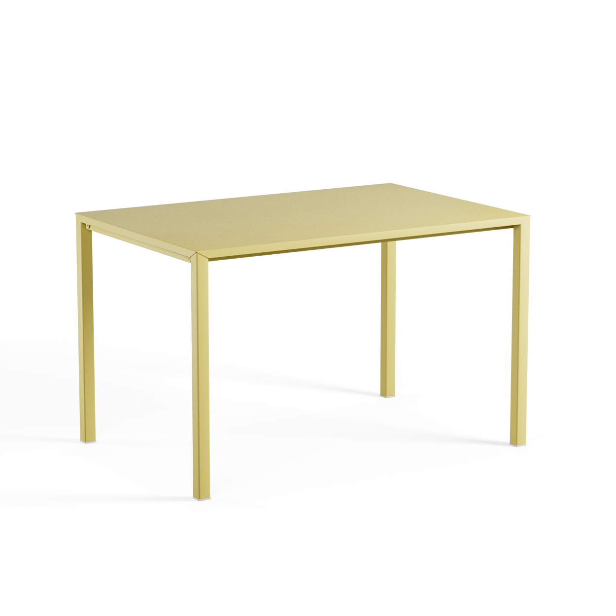 Set Urban Aluminium tafel 120x80 + 4x Urban chair - Vanille yellow