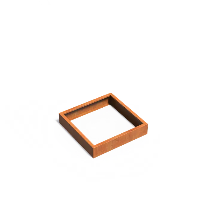 Buitenpotten Carrez zonder bodem - Cortenstaal - Vierkant