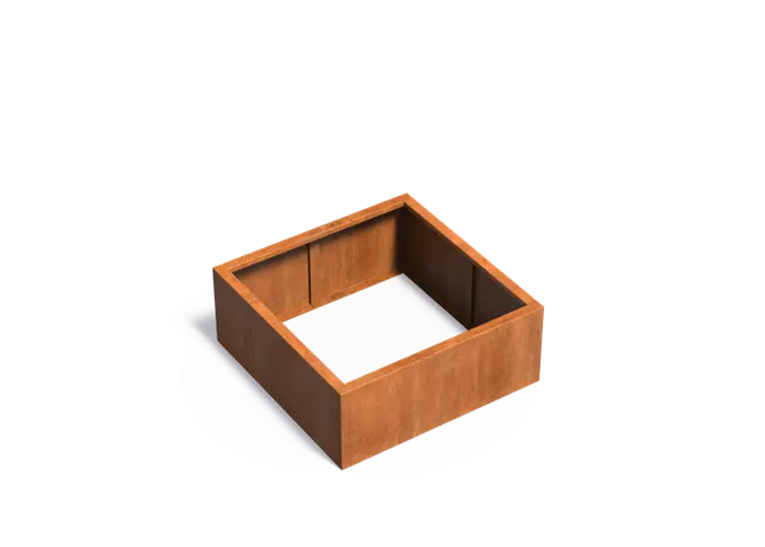 Buitenpotten Carrez zonder bodem - Cortenstaal - Vierkant