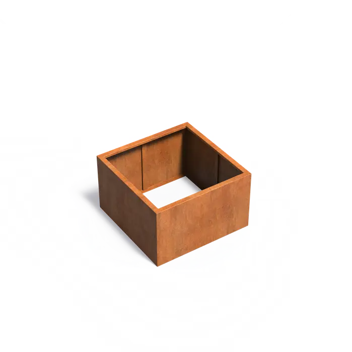 Buitenpotten Carrez zonder bodem - Cortenstaal - Vierkant