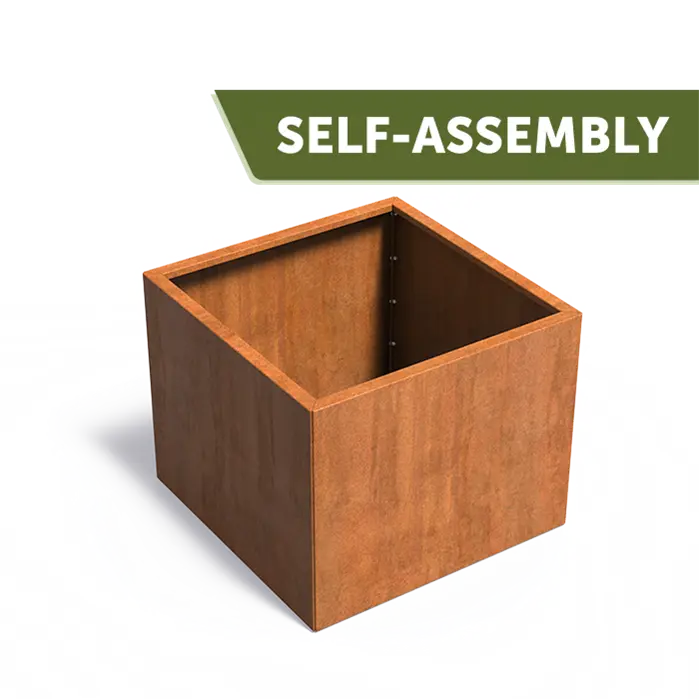 Buitenpotten Carrez Connect zonder bodem - Cortenstaal - vierkant