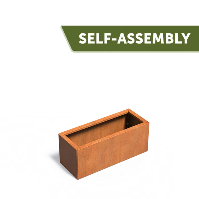 Buitenpotten Carrez Connect zonder bodem - Cortenstaal - rechthoek