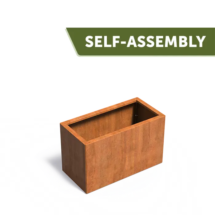 Buitenpotten Carrez Connect zonder bodem - Cortenstaal - rechthoek