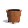 Buitenpot Conic met poten - Cortenstaal